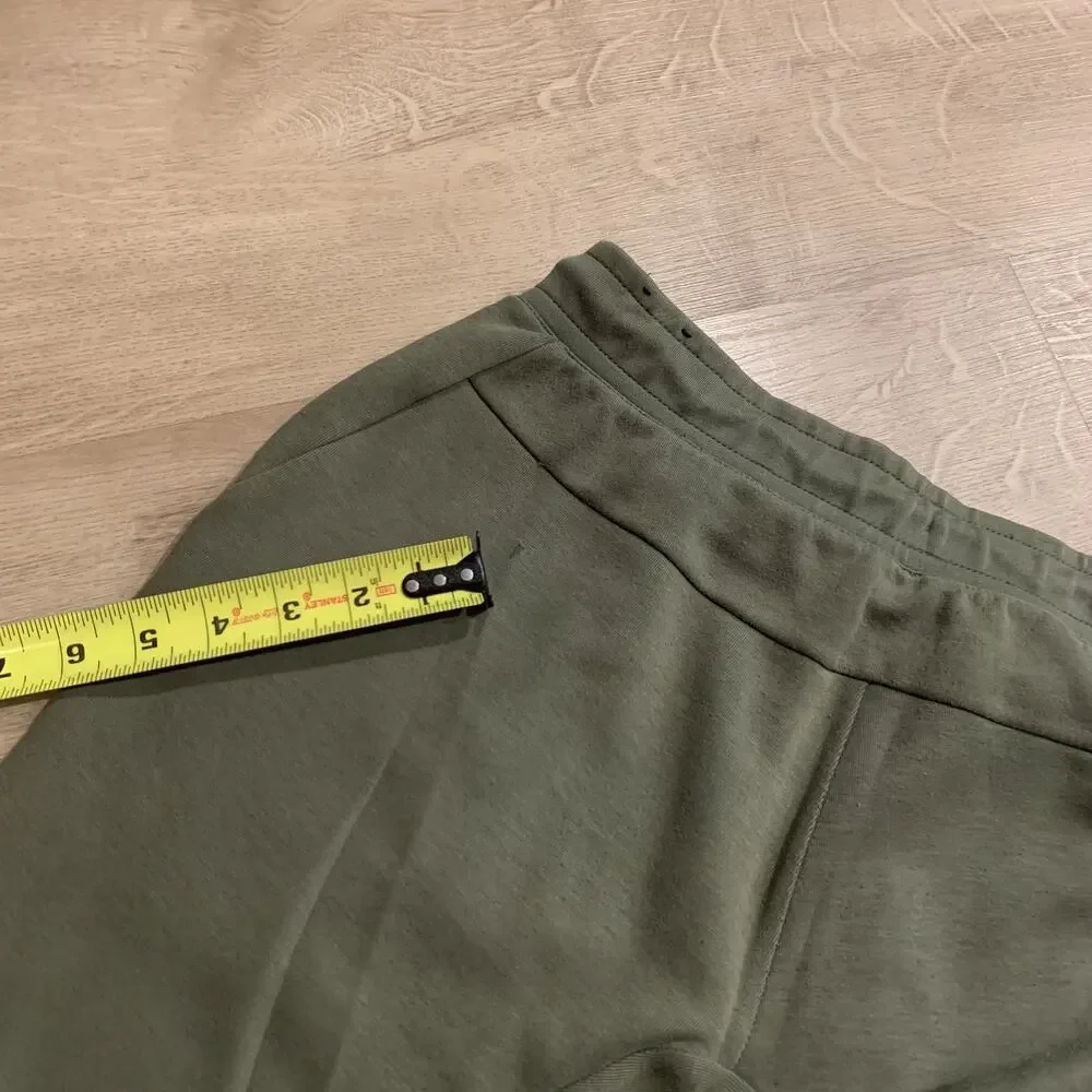 Nike Tech Fleece Pants Men's Small S Olive Green / White Jogger Sweatpants Zip - Picture 6 of 7